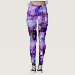 Purple Pixelated Leggings
