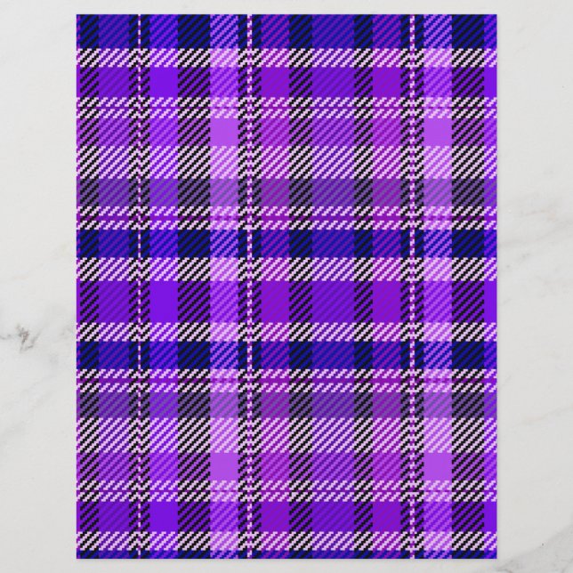 Purple Plaid Bulk Scrapbook Paper Pages Flyer (Vorne)