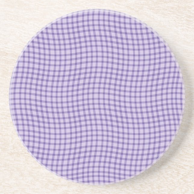 Purple Plaid Checker Seamless Pattern Getränkeuntersetzer (Vorne)