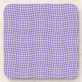 Purple Plaid Checker Seamless Pattern Getränkeuntersetzer