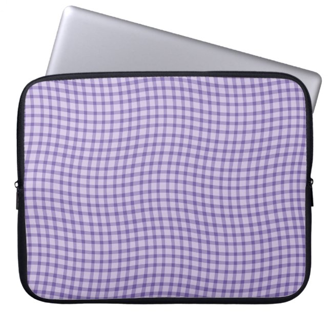 Purple Plaid Checker Seamless Pattern Laptopschutzhülle (Vorderseite)