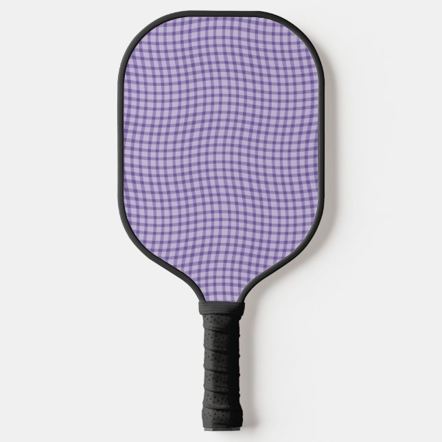 Purple Plaid Checker Seamless Pattern Pickleball Schläger (Vorderseite)