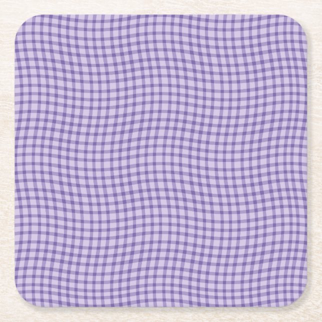 Purple Plaid Checker Seamless Pattern Rechteckiger Pappuntersetzer (Vorderseite)