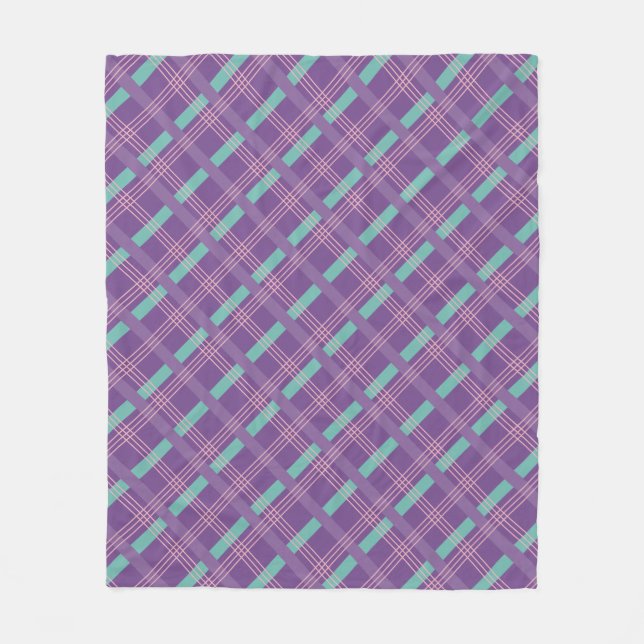 Purple Plaid Fleecedecke (Vorderseite)