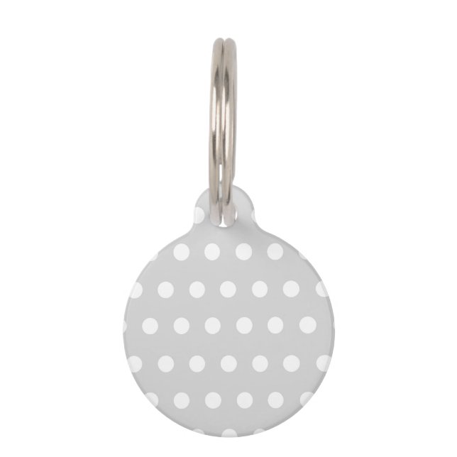Purple Poka Dots Haustiermarke (Vorderseite)