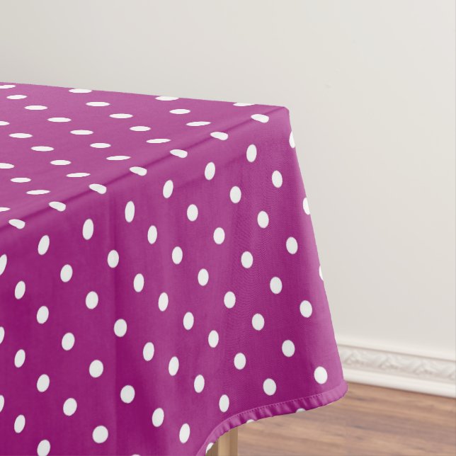 Purple Polka Dot Pattern Tischdecke (Beispiel)