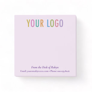 Purple Post-it® Notes Logo personnalisé du bureau 
