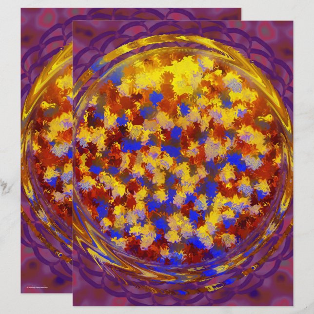 Purple Potpourri Scrapbook Paper 2-Sided Page (Devant / Derrière)