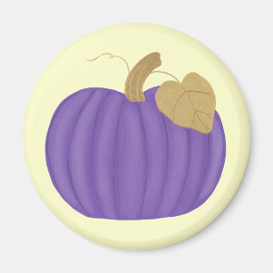 Purple Pumpkin Gold Leaf Magnete Magnet