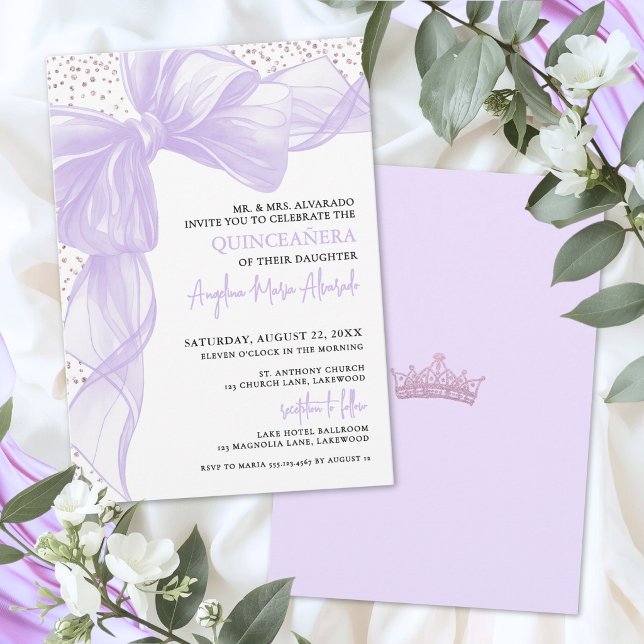 Purple Quinceanera Einladung (Purple Quinceanera Invitation
)