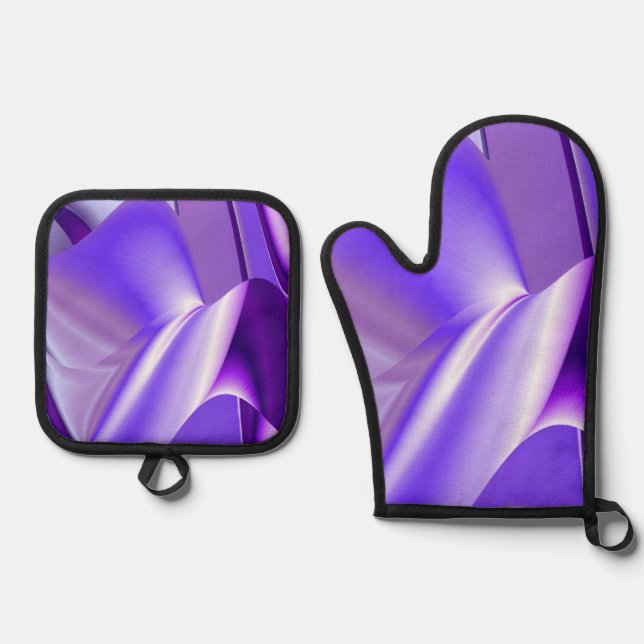 Purple Rainbow Dreams Ofenhandschuh & Topflappen-Set (Vorderseite)
