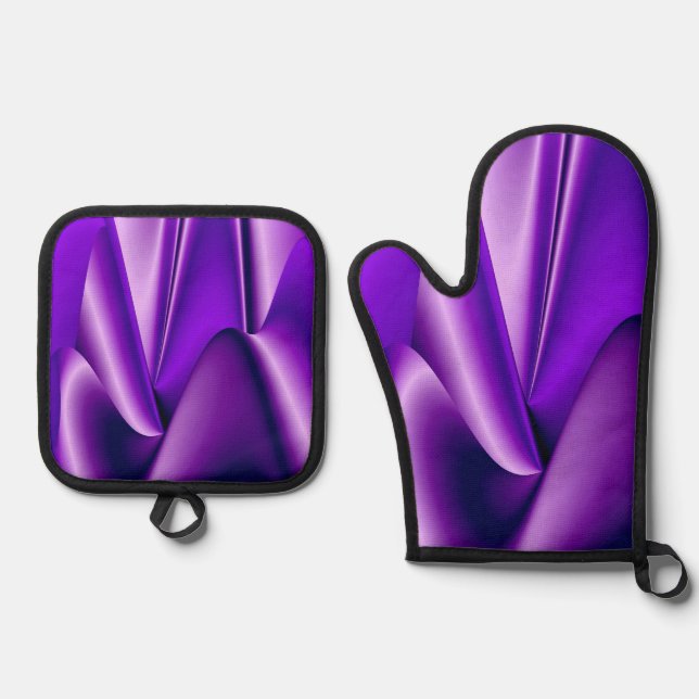 Purple Rainbow Dreams Ofenhandschuh & Topflappen-Set (Vorderseite)