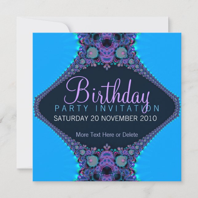 Purple Reef Party Anniversaire Invitation (Devant)
