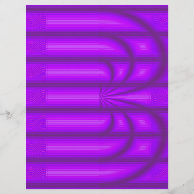 Purple Retro Cathedral Bulk Scrapbook Paper Pages Flyer (Vorne)