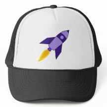 Purple Retro Rocket Trucker