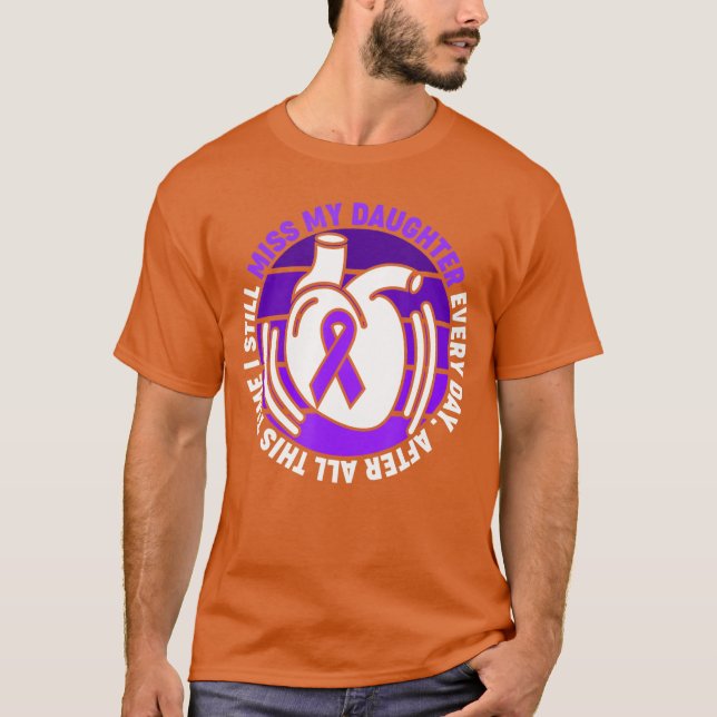 Purple Ribbon Overdose Awareness Shirt Miss Daught (Vorderseite)