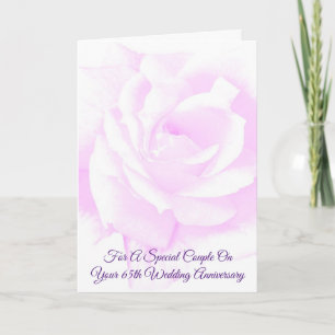 Purple Rose Personalised 65th Wedding Anniversary Karte