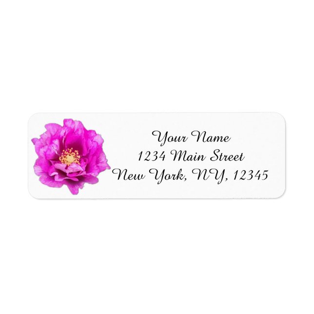 Purple Rose Return Address Label (Vorne)