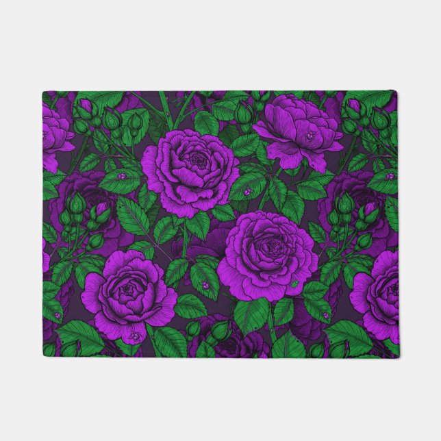 Purple Roses Fußmatte (Vorderseite)