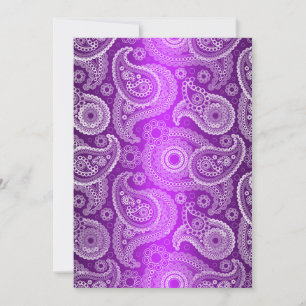 Purple Shimmer Satin & Faire-part de mariage Paisl