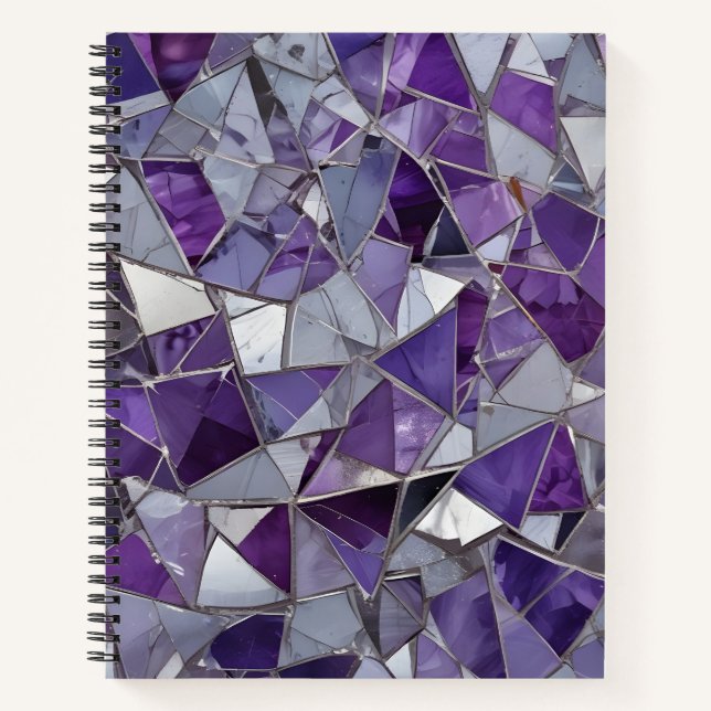 Purple & Silver Shards Notizbuch (Vorderseite)
