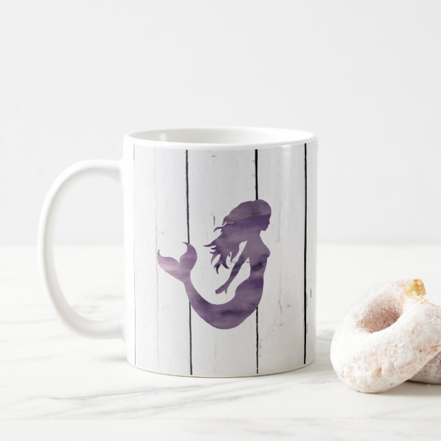Purple Sirène Peindre La Mug De Café (Avec donut)