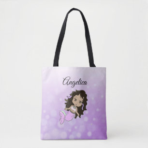 Purple sirène Sac fourre-tout personnalisé