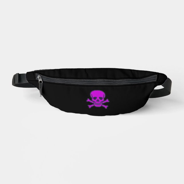 Purple Skull black fanny pack (Recto)