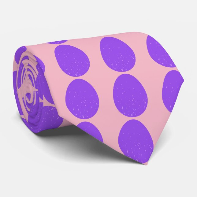 Purple Speckled Easter Eggs Krawatte (Gerollt)