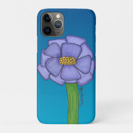 Purple Square Flower with Blue background Case-Mate iPhone Hülle