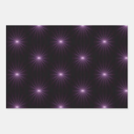Purple Starburst Geschenkpapier Set