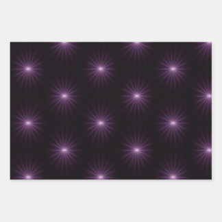 Purple Starburst Geschenkpapier Set