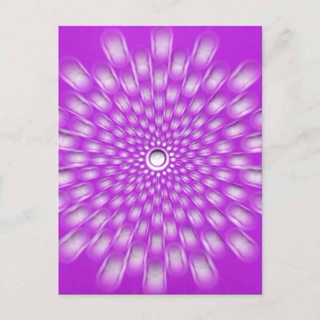 Purple Starburst - Mandala - carte postale amour (Devant)