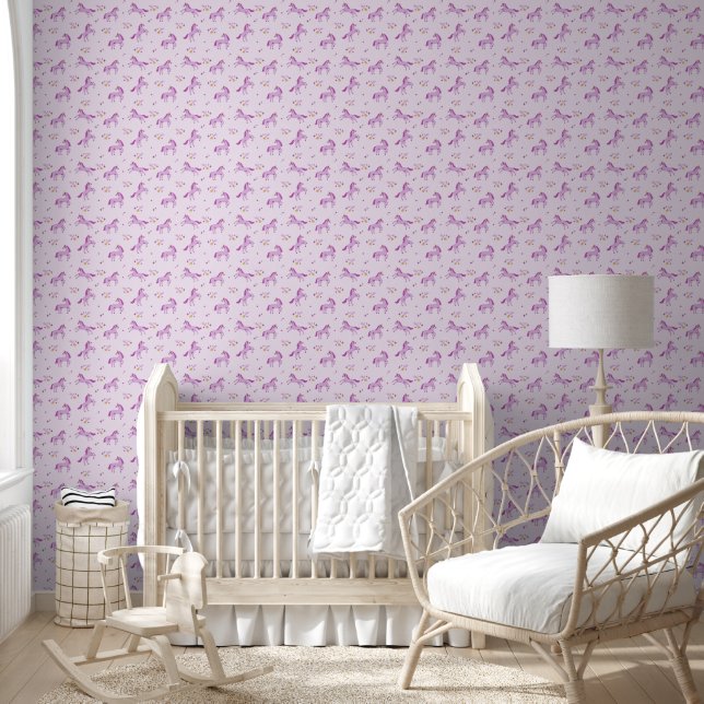 Purple Starry Kingdom Tapete (Kinder)
