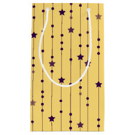Purple Stars Yellow Pop Art Holiday Kleine Geschenktüte