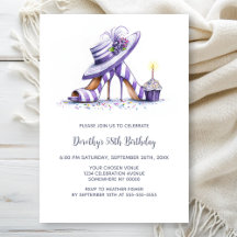 Purple Striped High Heel Shoes Birthday Party