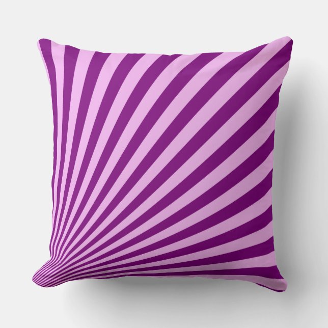 Purple Sun Rays Background Kissen (Vorderseite)