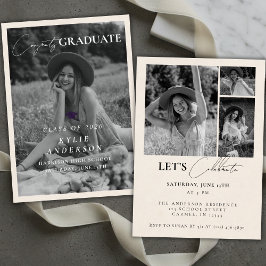 Purple Tassel Senior Photo Graduation Announcement Einladung