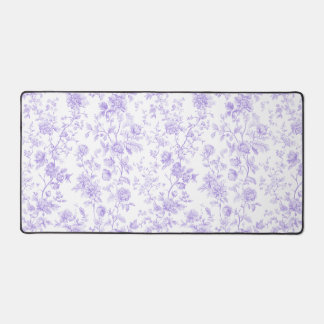Purple Toile Desk Mat