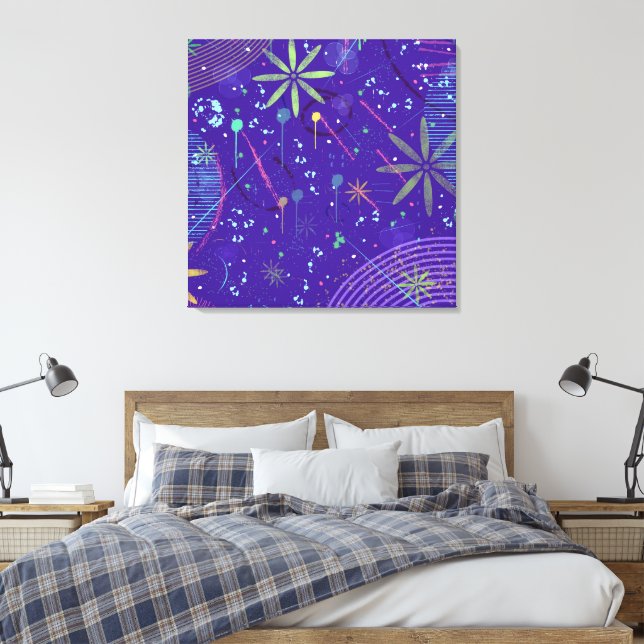 Purple Twilight Party Leinwanddruck (Insitu (Schlafzimmer))
