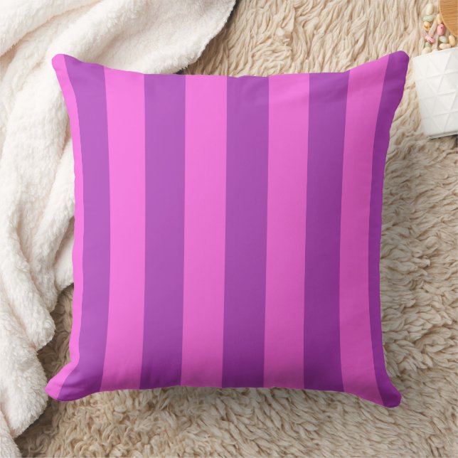 Purple Two Tone Stripes  Kissen (Decke)
