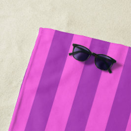 Purple Two Tone Stripes  Strandtuch