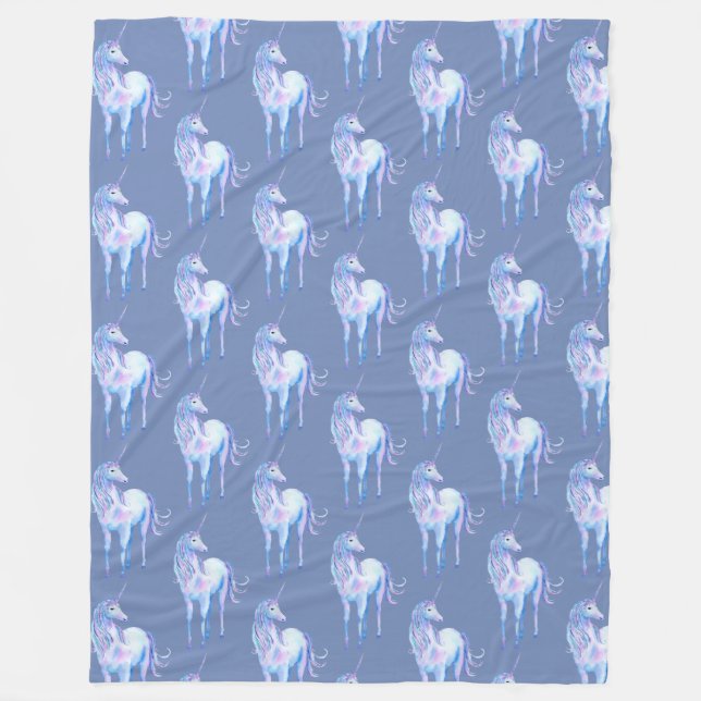 Purple Unicorn Dream Fleecedecke (Vorderseite)