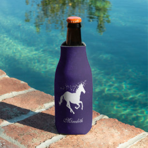 Purple Unicorn Personnalisé Glacière de bouteille