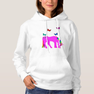 Purple Unicorne & Papillons Sweat - shirt à capuch
