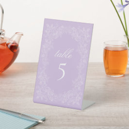 Purple Victorian Wedding Number Sockelschild