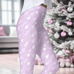 Purple Violet Trees Winter Christmas Leggings<br><div class="desc">Winter leggings with trees in purple / violet and white for winter time and Christmas - Kate Eden Art</div>