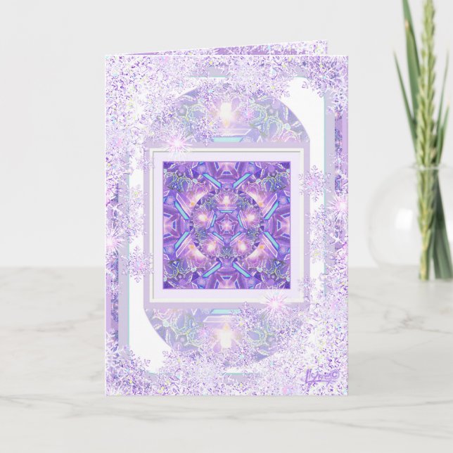 Purple w1 Gruß Karte (Vorderseite)