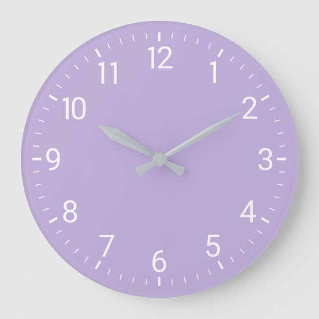 Purple Wall Clock Große Wanduhr (Vorderseite)