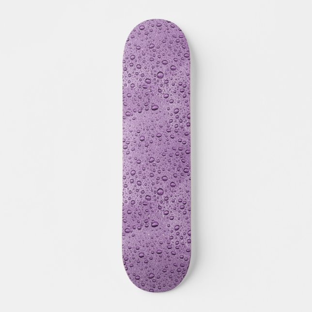Purple water droplets skateboard (Vorne)